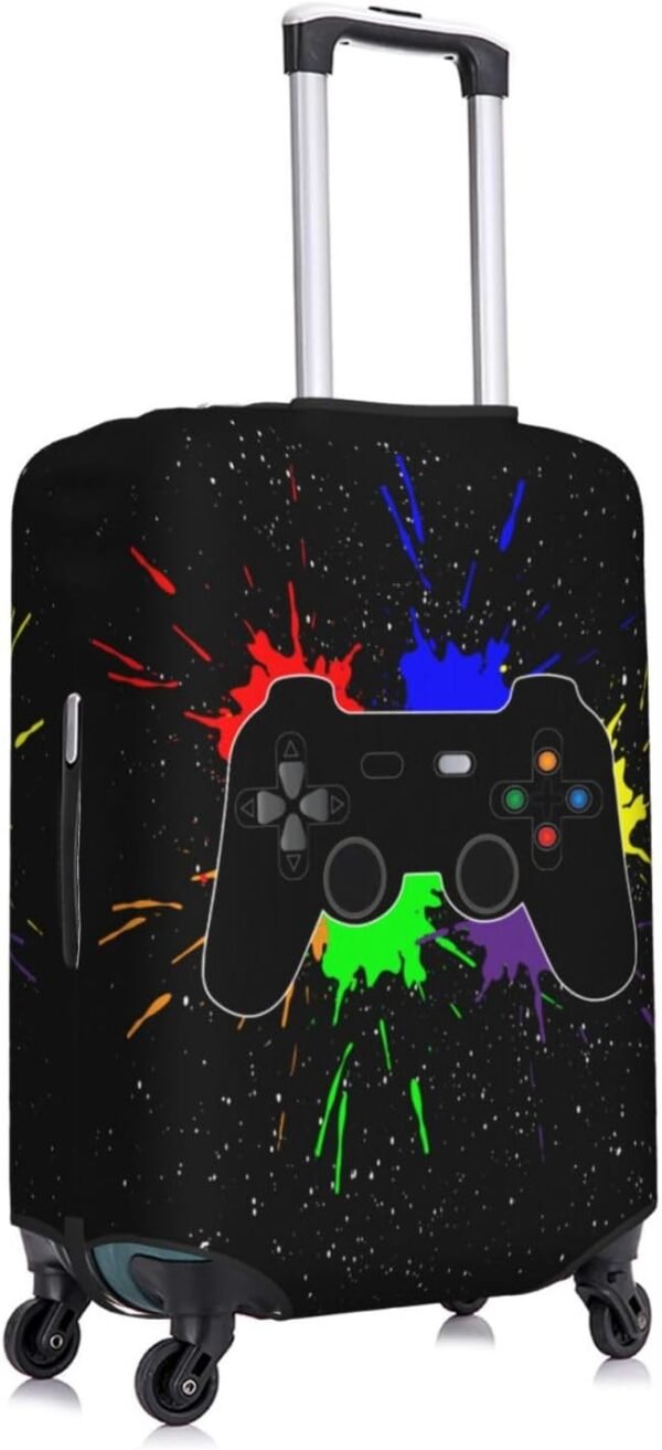 Hipster Game Controller Luggage Suitcase Covers Elastic Washable Game Joystick Luggage Protector Travel Suitcase Protective Cover For Kid And Adult, L (Fit 25-29 Inch Luggage) - Image 4