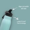 The Slim Double Vacuum Insulated Stainless Steel Water Bottle with Straw and Rope handle for Sports, Office and Travel, BPA-Free, 25oz, Leak Proof - Image 4