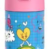 THERMOS FUNTAINER Water Bottle with Straw - 12 Ounce, Sketchbook - Kids Stainless Steel Vacuum Insulated Water Bottle with Lid