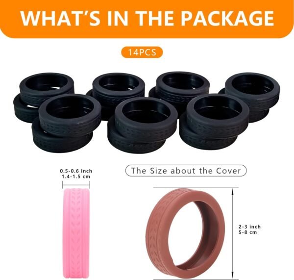 Luggage Wheel Covers for Suitcase,14 Pack Luggage Wheel Protector Covers for most 8-spinner Wheels Carry on Luggage - Image 5
