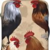 Travel Luggage Cover Rooster and Chicken Suitcase Covers for Luggage Fashion Suitcase Protector Fits 18-32" Luggage, Black, Small, Luggage Set