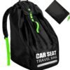 Car Seat Travel Bag for Airplane, Large Car Seat Bags for Air Travel with Padded Straps, Gate Check Storage Bag/Backpack for Car Seat Airport, Carseat Cover Travel - Baby Travel Essentials for Flying