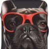 Kururi French Bulldog Print Suitcase Cover Personalized Travel Luggage Cover Trolley Case Cover Travel Luggage Protector Cover Suitable For Travel Business Trip Small