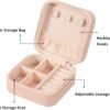 LETURE PU Leather Small Jewelry Box, Travel Portable Jewelry Case for Ring, Pendant, Earring, Necklace, Bracelet Organizer Storage Holder Boxes (Pink) - Image 3