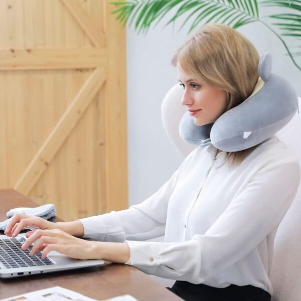 Memory Foam Animal Travel Pillow, Comfortable Neck Pillow with Cute Eye Mask Lightweight Traveling Pillow for Airplane, Car, Train, Bus and Home Use (Koala) - Image 4
