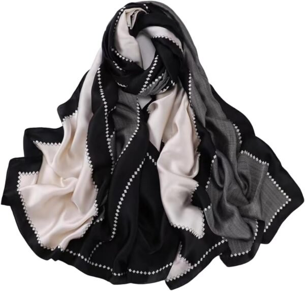 Travel Boho Scarf for Women Casual Lightweight Pashmina Scarves Fashion Multicolor Shawl Wraps with Fringed Beads