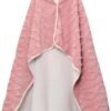 MERRYLIFE Wearable Blanket Angel Wrap Shawl Coral Warm Cozy Sherpa Poncho Blanket with Button for Sofa Bed Office Travel