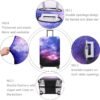 TRAVELKIN Travel Elastic Spandex Suitcase Protector Case, 18/24/28/32 Inch Suitcase Protective Cover, Thickened and Washable Luggage Cover (S(18"-21" luggage), Nebula) - Image 4