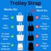 Trolley Strap – Luggage Straps for Suitcases, Travel Suitcase Accessories TSA Approved Small Carry On Belt Bags, Add Strap to Slide Bag Over Handle with A Tote Purse (Black on Black) - Image 3
