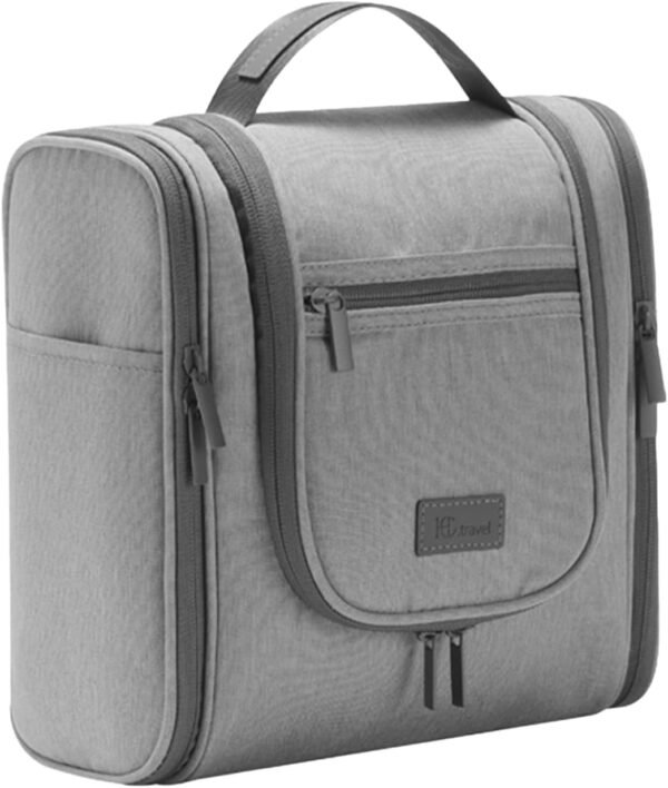 Hanging Travel Toiletry Bag for Women and Men Travel Makeup Bag Cosmetic Organizer Bathroom & Shower Organizer Kit for Accessories, Cosmetics, Travel Essentials (Grey)