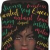 Black Woman Luggage Covers African American Woman Girl Colorful Hair with Positive Words Brown Suitcase Cover Protector Washable Travel Luggage Sleeves or Covers Fits Suitcase 18-21 Inch