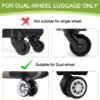 Luggage Wheel Covers, 16pcs Silicone Suitcase Wheel Protectors, Anti-Noise Wheel Protection Cover for 2-2.6 inchs 8 Spinner Wheel Suitcases, Wear-Resistant(Black) (Black) - Image 4