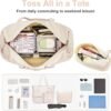 LEDAOU Beach Bag for Women Waterproof Sandproof Tote Bag Pool Bag with Zipper for Gym Shopping Travel with Wet Pocket - Image 8
