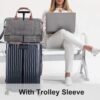 Canvas Travel Tote Luggage Men's Weekender Duffle Bag with Shoe compartment (Grey) - Image 3
