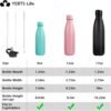 Insulated Water Bottle,17oz Stainless Steel Water Bottles with straw lid,Metal Sports Thermos Water Bottles for Boys,Girls,Double Wall Vacuum BPA-Free Flask for School, Sports & Travel-Turquoise - Image 5