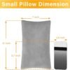 2 Pack Small Pillow, Memory Foam Mini Pillow 11 X 7 Inches for Travel, Sleeping, Nap and Neck, Knee, Lumbar Support, Tiny Pillow Cushion for Pet, Dogs (Grey) - Image 3
