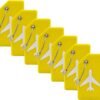 7 Pack Silicone Luggage Tag Baggage Handbag Travel Suitcase Tags with Name ID Card Perfect to Quickly Spot Luggage Suitcase (Yellow）