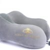 Travel Neck Pillow Memory Foam with Velvet Cover for Relaxing Journeys - Neck Pillow for Airplane,Car,Bus,Train,Comfortably Head Supports, Portable and Washable (Gray) - Image 4