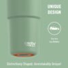 Asobu Cosmic Water Bottle - 32oz/1 ltr Stainless Steel Chilled Water Bottle, Secure Grip Handle, Ideal for Travel, Fits Cup Holders, Keeps Beverages Cold, Basil Green - Image 3