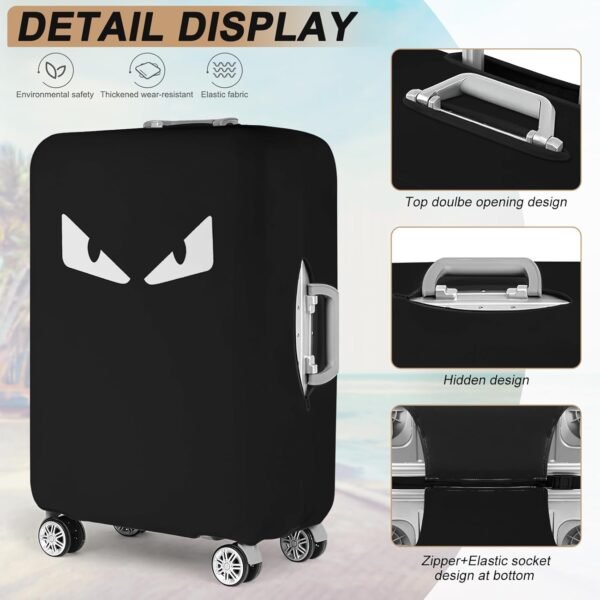 Luggage Cover Protector Suitcase Cover Spandex Washable Baggage Covers Fits 20-30 Inch Travel Suitcase (S, Eye) - Image 3