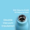 The Slim Double Vacuum Insulated Stainless Steel Water Bottle with Straw and Rope handle for Sports, Office and Travel, BPA-Free, 25oz, Leak Proof - Image 6