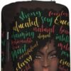 Black Woman Luggage Covers African American Woman Girl Colorful Hair with Positive Words Brown Suitcase Cover Protector Washable Travel Luggage Sleeves or Covers Fits Suitcase 18-21 Inch - Image 3