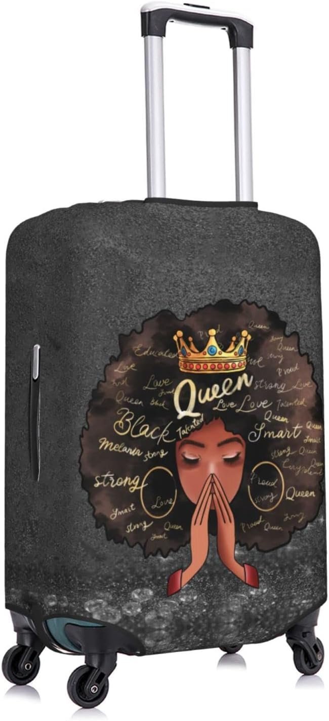 Travel Suitcase Protector Protective Washable Luggage Cover With Concealed Zipper Suitable For 18-32 Inch (Small) African American Black Girl8.jpg - Image 3
