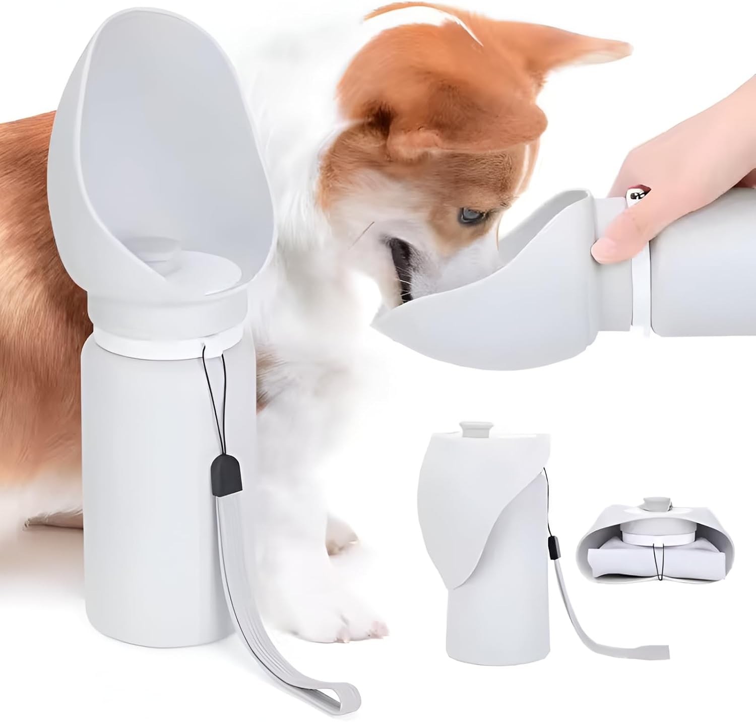 Offer 500 ml Silicone Foldable Leak Proof Dog Travel Water Bottle and 120 Biodegradable Pet Waste Bags Ideal for Travel, Hiking, Walks, and Outdoor Activities Portable Pet Accessory - Image 5