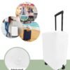 White Travel Luggage Cover, Anti-scratch Elastic Luggage Covers For Suitcase Protector, Washable Baggage Covers Fit 29-32 Inch Carry on Luggage - Image 4