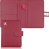 Melsbrinna Premium Leather Passport Holder Covers Case, Waterproof Rfid Blocking Travel Wallet Passport Holder with Pen Holder, Cute Passport Book for Women/Men