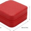 Mini Jewelry Travel Case,Small Travel Jewelry Organizer, Portable Jewelry Box Travel Mini Storage Organizer Portable Display Storage Box for Rings Earrings Necklaces (Red) - Image 7