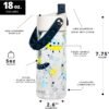 Elemental Leak Proof Water Bottles for Kids - Splash Kids Water Bottle for School with Fun Fidget Pop-it Handle - BPA Free Tritan Plastic Reusable Water Bottle with Straw - Alien Invasion - 18oz - Image 2