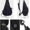 Sling Bag for Women Men, Crossbody Backpack for Hiking Running, Fashionable Mens Fanny Pack Crossbody, Outdoor Crossbody Men's Shoulder Bag,Travel Essentials Mens Bags Crossbody (Black) - Image 6
