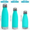 CHILLOUT LIFE Stainless Steel 2 Pack Water Bottle for Kids School: 12 oz Double Wall Insulated Cola Bottle Shape for Cold and Warm Drinks, 2 Set (Cotton Candy - Ocean Blue) - Image 6