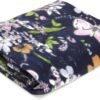 Vera Bradley Women's Packable Fleece Blanket, Bloom Boom Navy, One Size