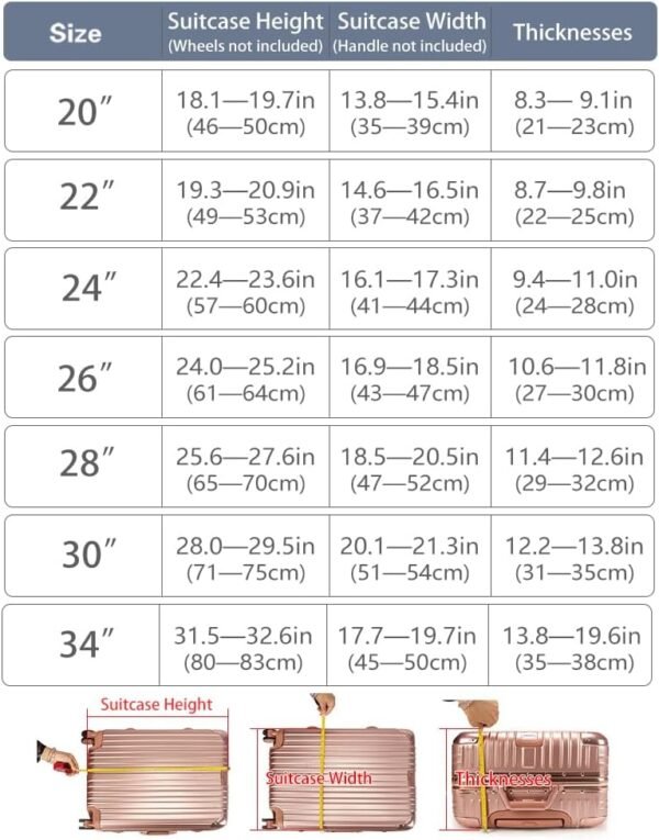 Transparent PVC Suitcase Cover, No Disassembly Required Clear Luggage Protector Suitcase Cover, Waterproof Travel Wrap Luggage Cover Protectors, Luggage Bag for Hard Cover Suitcase - Image 6