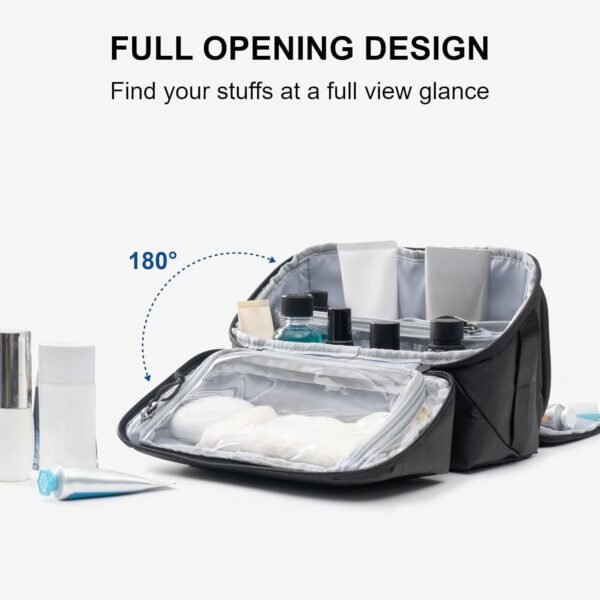 Everfun Toiletry Bag for Men Travel Toiletry Bag With Leakproof Compartment Travel Essentials Water-resistant Dopp Kit for Toiletries Accessories Must Have - Image 3