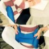 Inflatable Travel Nursing Waist Pillow, Blow Up Lumbar Body Back Support Pillow for Airplane Long Flight Journey Travel Airplane/Car/Bus/Train/Office (Silver Grey) - Image 8