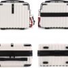 Mini Suitcase Hard Shell Makeup Bag Travel Cosmetic Case Portable Makeup Luggage with Shoulder Strap for Women Black - Image 6