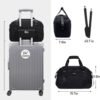 ECOHUB Personal Item Bag 16'' Small Duffel Bag Travel Bag Weekender Bag Gym Bag Tote Duffel bag Overnight Bags Travel Essentials for Women and Men Shoulder Bag Carry On Shoes Bag (Black) - Image 3