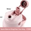 40 oz Insulated Water Bottle with 2-in-1 Straw and Spout Lid, Keep Cold 24H, Leak-Proof, BPA-Free, Double Wall Stainless Steel Water Bottle for Sports, Gym, Travel, and School (Cotton Candy) - Image 3