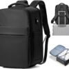 Black Large Travel Backpack Carry On Flight Approved Carry On Backpack For Traveling On Airplane Travel Essentials For Women Traveling Backpack For Women Men Personal Item Travel Bag