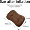 CONDIBRO outdoor inflatable pillow, portable sleeping tool for travel, office nap, lunch break, airplane pillow, chair backrest, waist cushion (Brown) - Image 5