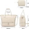 Duffle Bag for Travel, Weekender Bag with Shoe Compartment, Carry On Overnight Bag for Women with Toiletry Bag, 50L Gym Bag with Wet Pocket, Hospital Bags for Labor and Delivery - Image 5