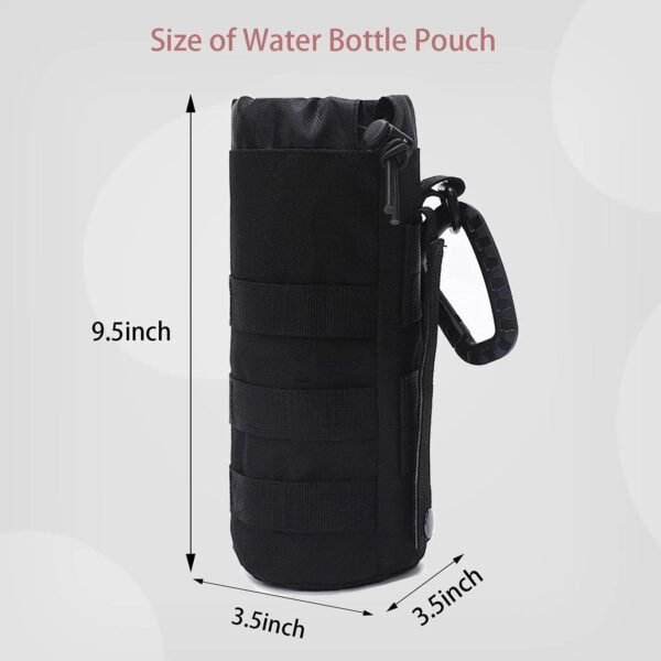 Molle Water Bottle Holder, Professional Tactical Water Bottle Pouch Bag, Military Hydration Carrier for Travel, Hiking, Cycling, Camping with D-Ring Hook. - Image 2