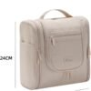 Hanging Travel Toiletry Bag for Women and Men Travel Makeup Bag Cosmetic Organizer Bathroom & Shower Organizer Kit for Accessories, Cosmetics, Travel Essentials (Beige) - Image 4
