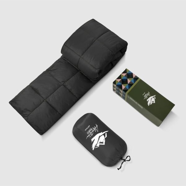 Mini Camping Blanket,Lightweight Puffy Blanket Packable Down Alternative Throw Blanket Waterproof Windproof for Outdoors, Travel, Beach, Airplane, Hiking - Image 6