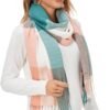 Fuinloth Women's Large Plaid Scarf Fashion Long Shawl Wrap for Winter Warm Lightweight - Image 2