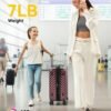 LUGGEX Luggage with Spinner Wheels - Polycarbonate Expandable Hard Shell Suitcase, Carry-On 20-Inch, Black - Image 8