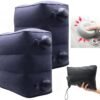 2 Pack Inflatable Foot Rest for Air Travel,Airplane Travel Foot Rest Adjustable Height,Car/Airplane,Footrest Pillow with Pump for Office,Airplane,Train,Cars,Home